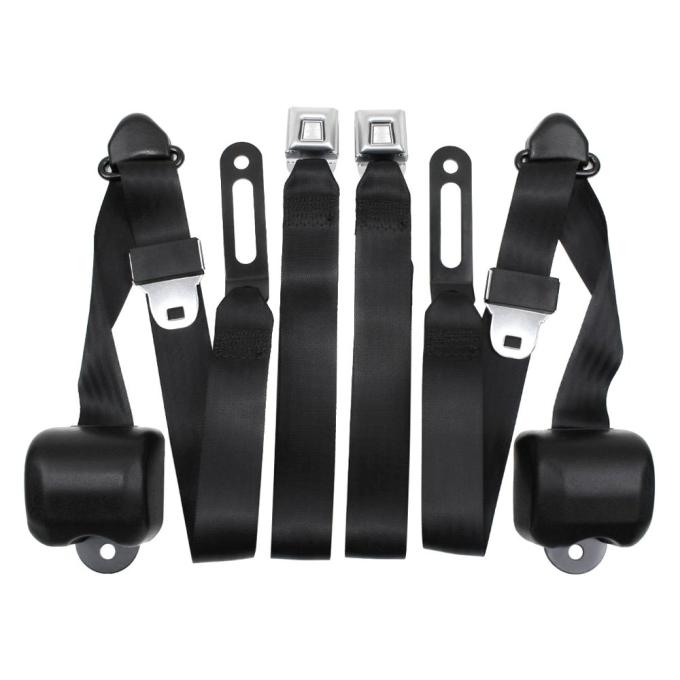 SeatBelt Solutions 1973-1987 Chevy / GMC Truck 3 Point Retractable Lap and Shoulder Seatbelt, Bench Seat