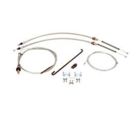Firebird Parking Brake Cable System Kit, Complete, 1967-1969