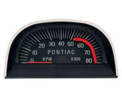 Firebird Tachometer, Hood, 5500-8000 Redline, 1967