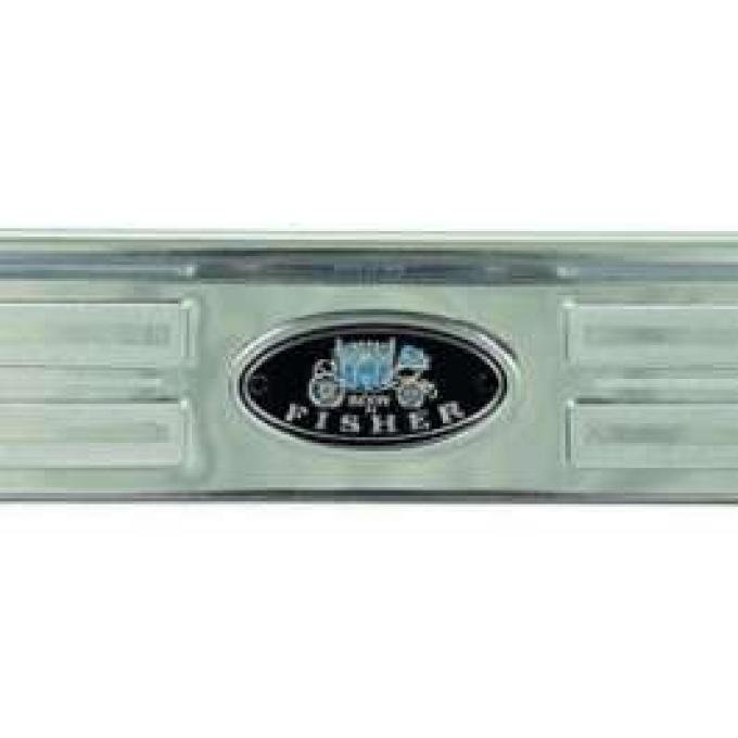 Firebird Door Sill Plate, With Riveted Fisher Emblem, 1967-1969