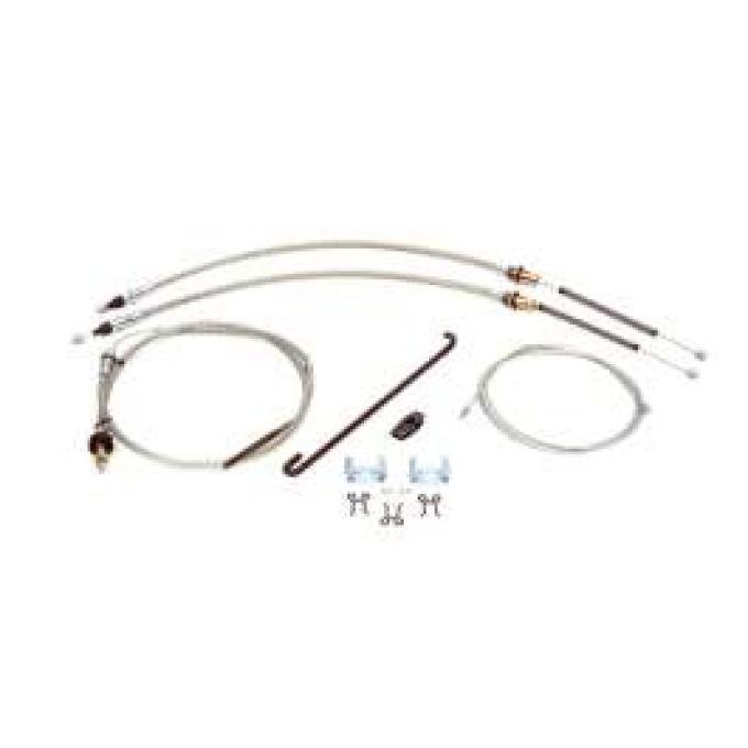 Firebird Parking Brake Cable System Kit, Complete, 1967-1969