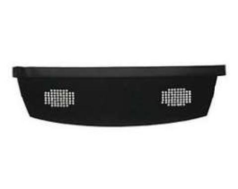 F-Body Rear Package Tray, With Mesh Covered Speaker Cutouts, Black, 1967-1969