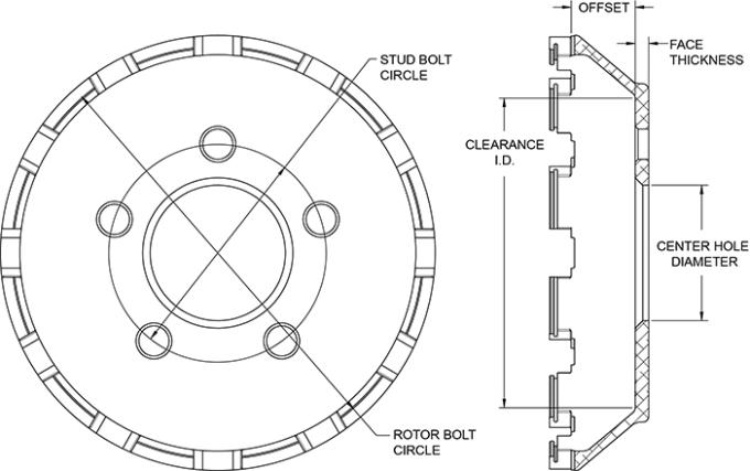 Wilwood Brakes Big Brake Dynamic Lug Drive - Flared Bell 170-14911