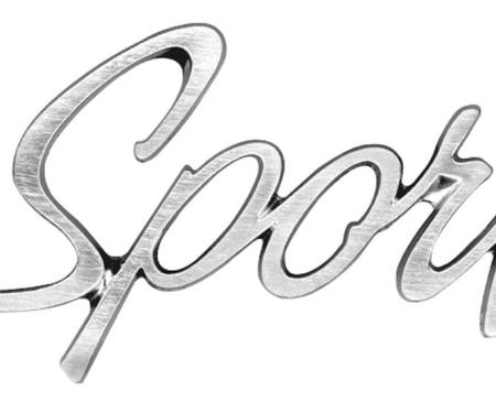 Emblem, Quarter Panel "Sport" without Paint, 1970