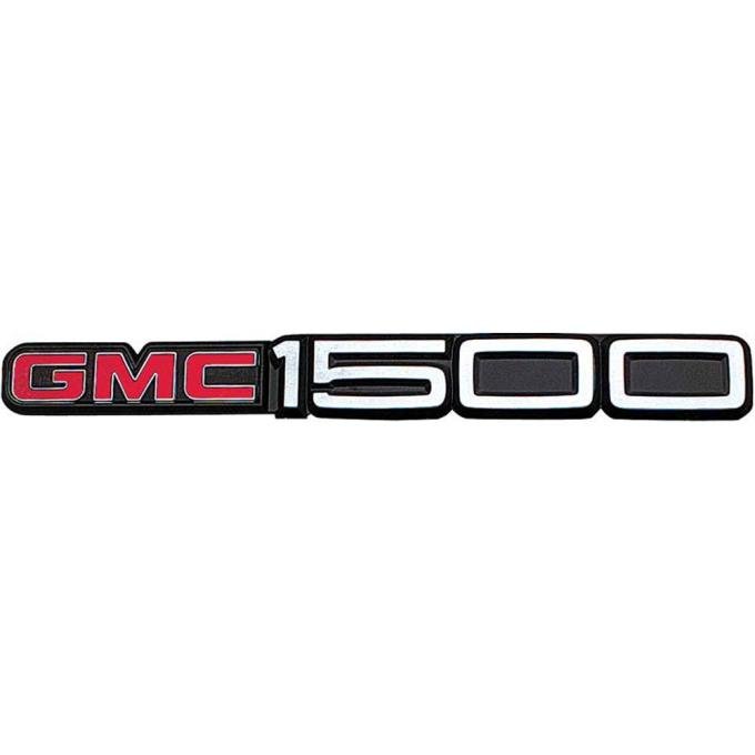 1988-99 GMC Truck with Body Side Molding "GMC 1500" Front Door Emblem