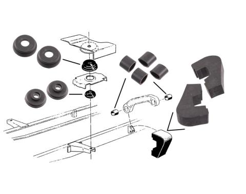 Dennis Carpenter Cab to Frame Mounting Pad Set - 1953-56 Ford Truck BAAA-5400-S