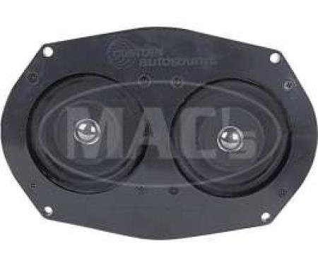 Dual Front Speaker Assembly - Dash Mount - 60 Watt - 6 x 9 - For Cars Without Air Conditioning