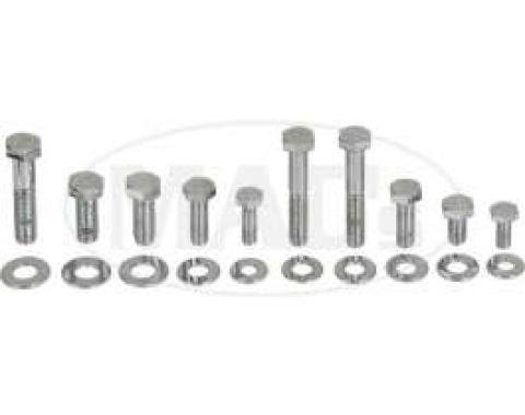 Engine Hardware Kit (Small Block, Standard Exhaust, Chrome)