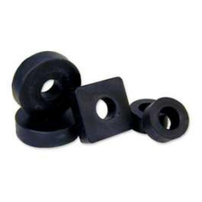 Body To Frame Pad Kit - All Rubber - 36 Pieces