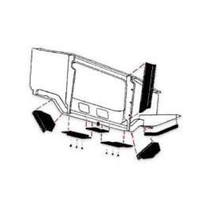 Side Radiator Air Deflector Seals - 240 6 Cylinder and 289 V8