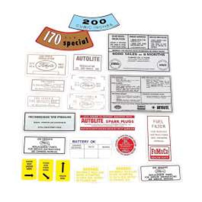 Decal Kit - 170 and 200 6 cylinder - 16 Pieces