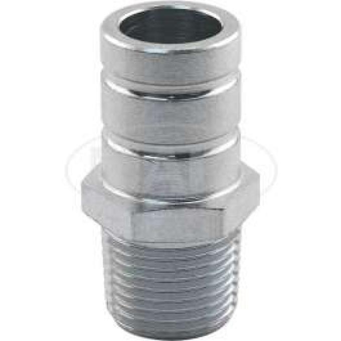 Heater Hose Straight Connector - With 3/8 Tapered Thread and 5/8 Hose Nipple