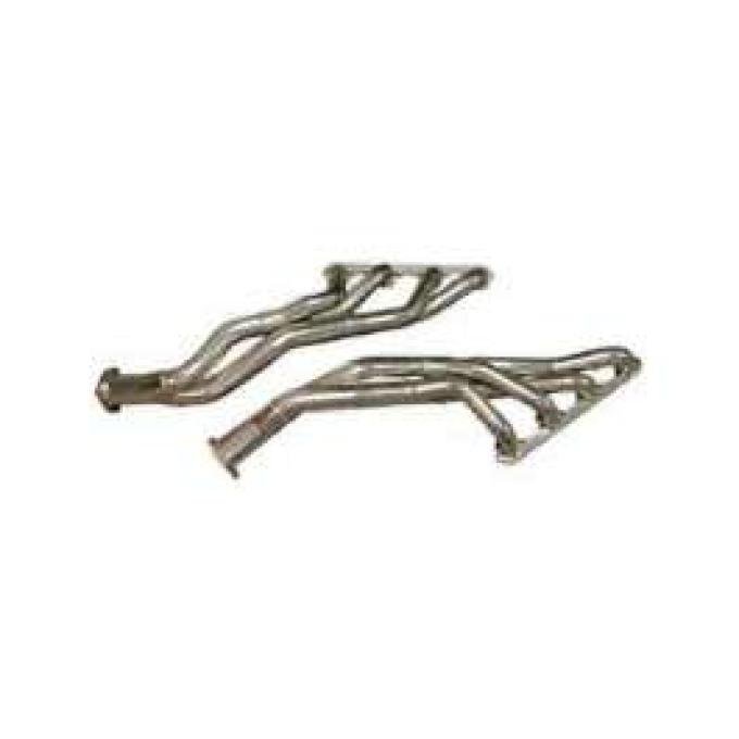 Exhaust Headers - Plain Uncoated - 1-5/8 Pipes - 3 Collectors - 260 Or 289 Or 302 Or 351W V8