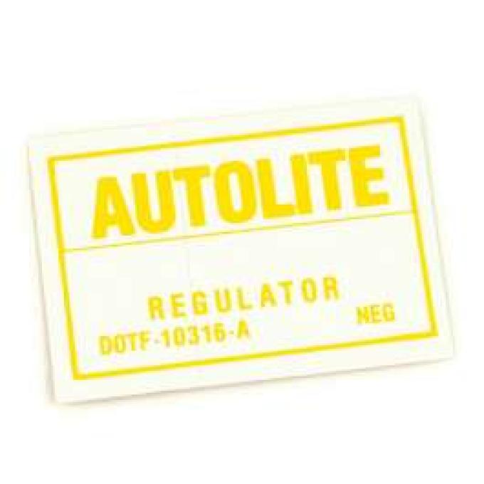 Decal - Voltage Regulator - Autolite - With Air Conditioning