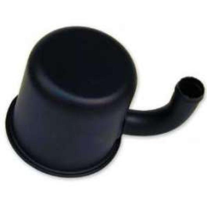 Oil Filler Breather Cap - Reproduction - Up Turned Spout - Push On Type - Black - 260 Or 289 V8