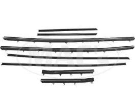 Torino Windowfelt Kit, Fastback Body Code 63R, Eight Pieces, 1972-73