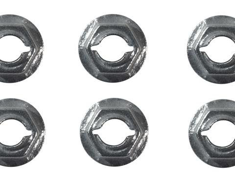 Redline Restomotive® 1957-1974 Chevrolet Corvette Emblem Nut Set, Front