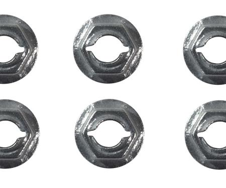Redline Restomotive® 1957-1974 Chevrolet Corvette Emblem Nut Set, Front