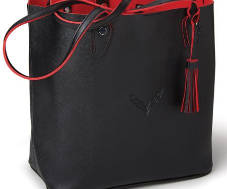 Corvette C7 Black & Red Tote Bag