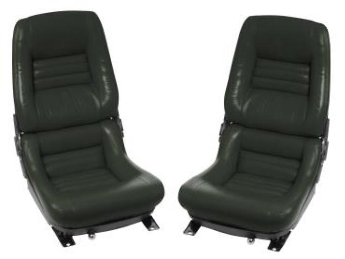 CA 1978-1982 Chevrolet Corvette Mounted Leather Seat Covers Leather/Vinyl Original 2" Bolster