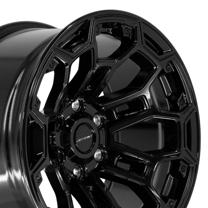Defiant Wheels DF03 - DEFIANT DF03 18 in. x 9 in; 6 x 5.5 in; -12et in Gloss Black DF03-18090-6550-12B