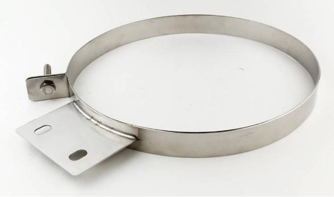 Pypes Diesel Stack Exhaust Clamp 6 in Polished 304 Stainless Steel Exhaust HSC006