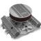Holley Valve Covers, Vintage Series, Finned, SBC, Natural 241-240