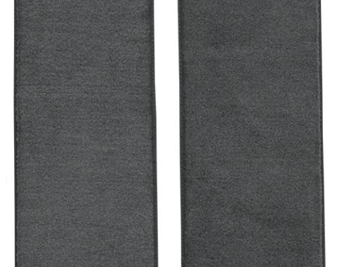 ACC Dodge D100 Door Panel Inserts with Cardboard 2pc Cutpile Carpet, Dark Gray, 1975-1979