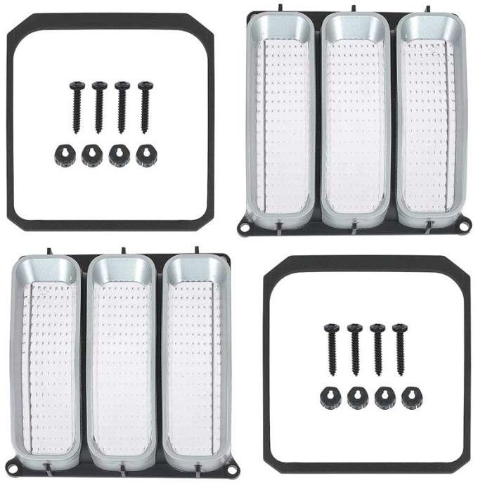 OER 1971-72 Plymouth Duster 340 Sharktooth Park Lamp Lens Set MA1181