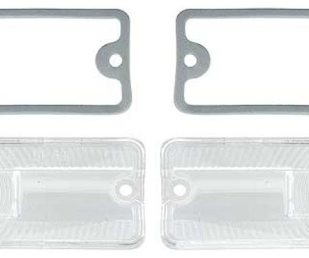 OER 1969 Dodge Dart Park Lamp Lenses Pair With Gaskets MA2070