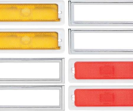 OER 1970-74 Nova Side Marker/Bezel Kit (Amber/Red) *N5028