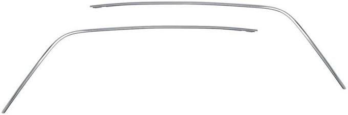 OER 1970-81 Camaro / Firebird Roof Drip Moldings Stainless Steel 748626
