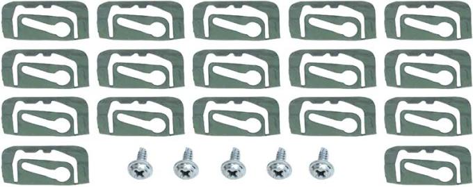 OER 1967 Impala / Full Size Back Glass Molding Clips Set B1418