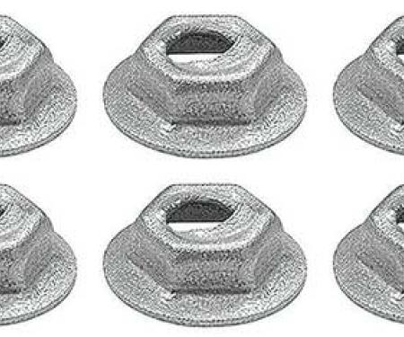 OER Thread Cutting Pal Nut, 3/32" Stud Size, Hex Washer Head, Zinc Plated, 10 Piece Set *A8855K