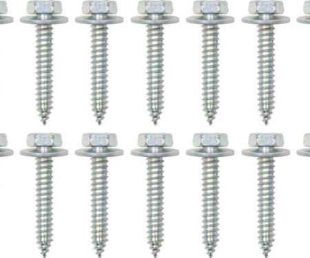 Redline Restomotive® 1967-1969 Camaro / Firebird Convertible 17 Piece Tack Strip Bolt Kit