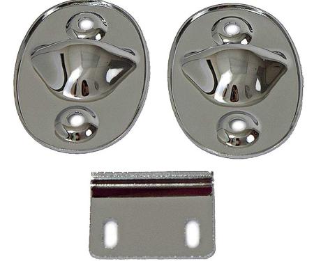 OER 1965-70 Ford Mustang, Fold Down Seat Catch and Trap Door Set M45746