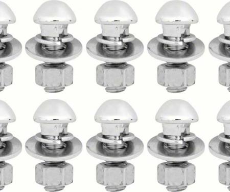 Chevy Or GMC Bumper Mounting Bolt Kit, Chrome, 1947-1972