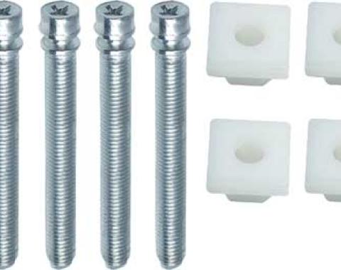 Redline Restomotive® 1965-1975 Full Size Chevy Headlamp Adjuster Screw And Nut Set, Completes 2 Headlights