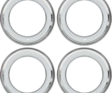 OER 1969-76 Mopar A-B-E Bodies With California Chrome 15 X 7" Or 15 X 8" Trim Wheel Ring Set (3" Deep) MP500668