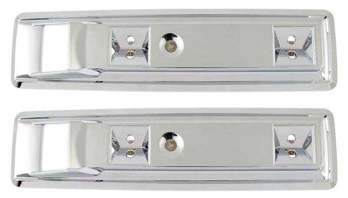 OER 1966-70 Mopar B-Body 13" Chrome Front Arm Rest Bases MB2004
