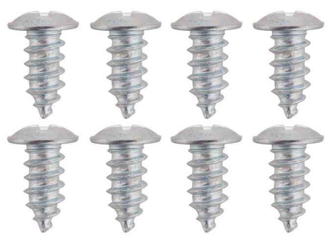 OER Molding Screw Set, Phillips Head, 8-18 x 3/8", 9/32" Diameter Washer Head, Silver Zinc, 8 Piece Set MA4749