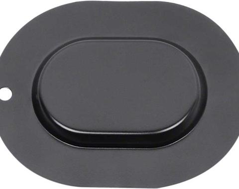 Redline Restomotive® Oval Metal Floor Pan / Trunk Pan Drain Cover Plug, EDP Coated