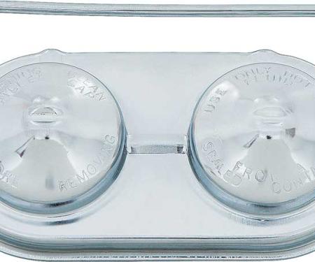 OER 1967-70 Chrome Single Bail Master Cylinder Cover without Diaphragm T9332B