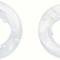 OER 1967 Clear Plastic Door Lock Knob Ferrules K587