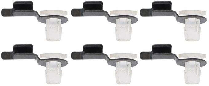 OER 1964-66 Mustang Door Latch Rod Retainer OE Style Metal Clip (Set of 6) 21952B6