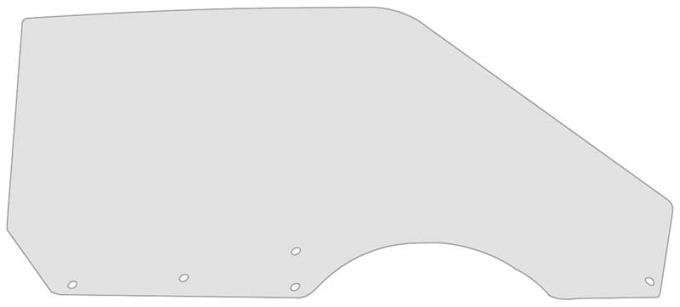 OER 1969-70 Mustang Fastback Clear (Bolt In) Door Glass - RH 21410JRC