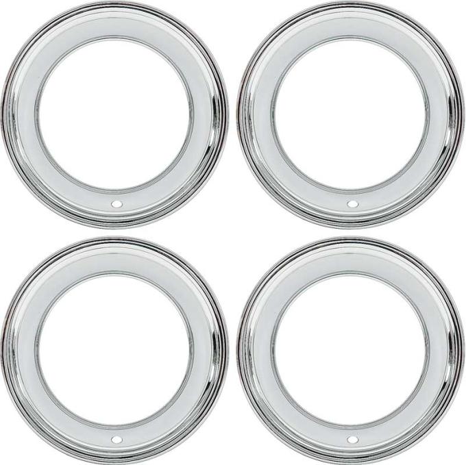 OER 1969-76 Mopar A-B-E Bodies With California Chrome 15 X 7" Or 15 X 8" Trim Wheel Ring Set (3" Deep) MP500668