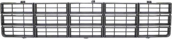 OER 1977-79 Chevrolet Truck, Custom Front Grill, Charcoal Gray, Without Emblem Provision T70044