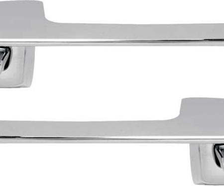 OER 1967-70 Mopar A & B-Body Front Outer Door Handle Set with Chrome Buttons MB2262