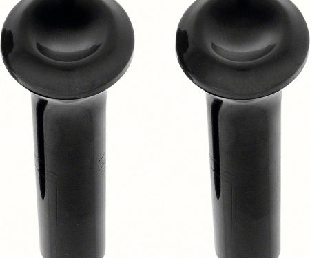 OER 1964-74 Mopar A & B Body Door Lock Knobs Black Pair MD700